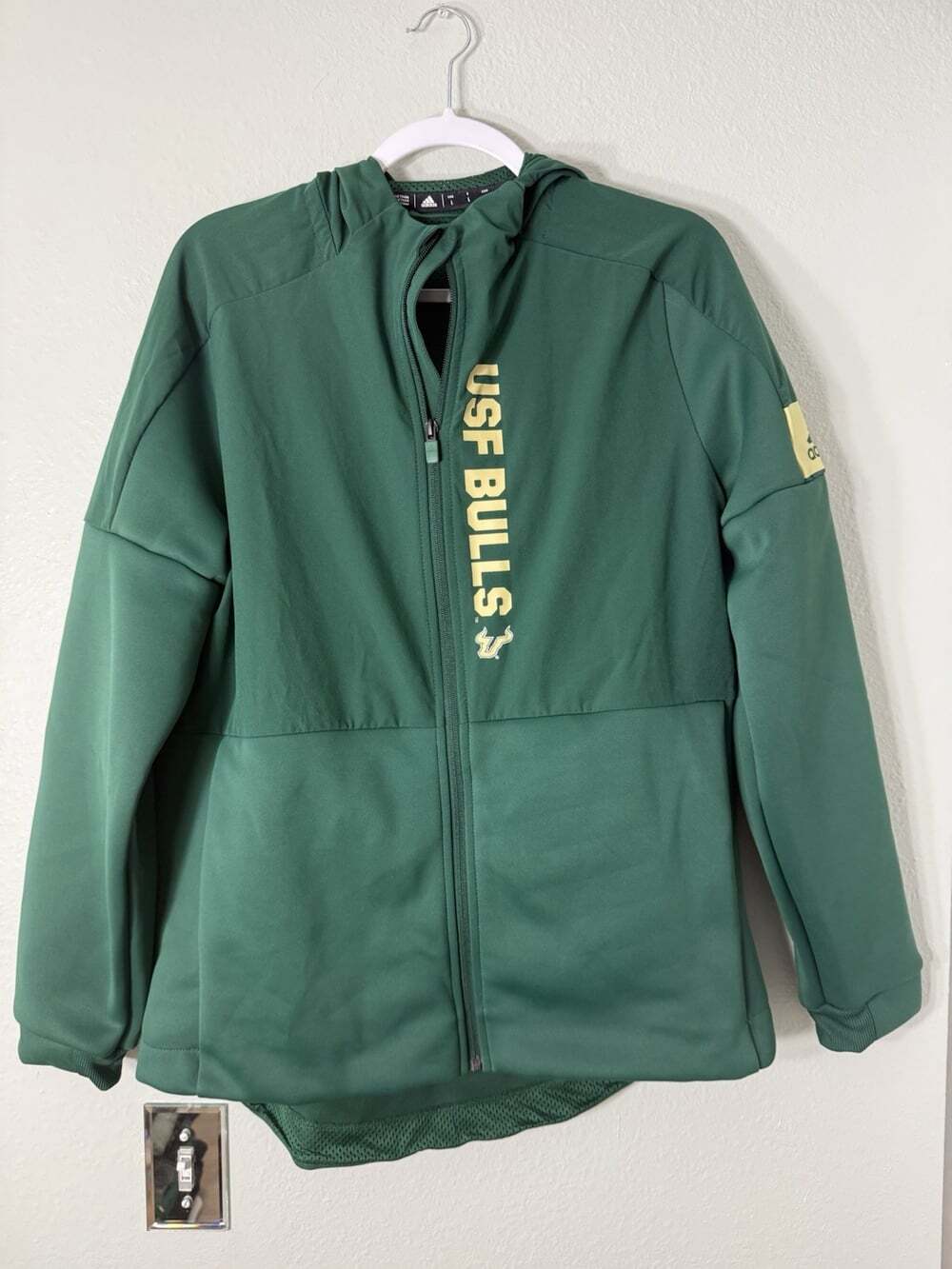 South Florida Bulls Adidas Full Zip Green Hoodie - Women’s Large NCAA